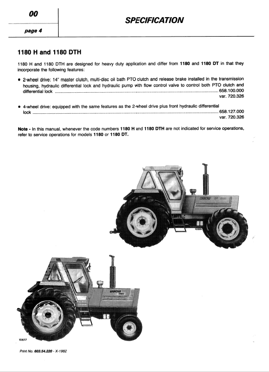 Fiat 1180, 1280, 1380, 1580, 1880 Tractor Service Manual Workshop Guide