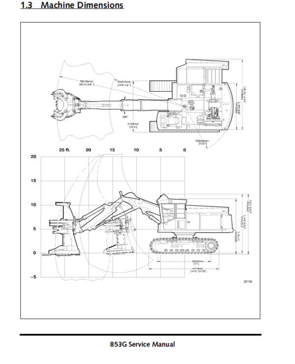 John Deere 853G Feller Buncher Service Repair Manual (SN 003001 – 003083) Workshop Guide