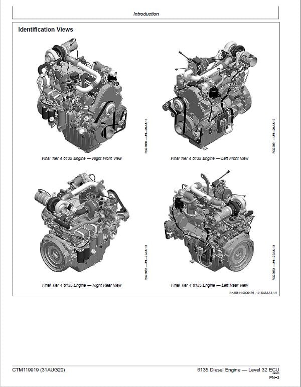 John Deere 6135 Diesel Engine Level 32 ECU Service Repair Manual (CTM119919) Workshop Guide