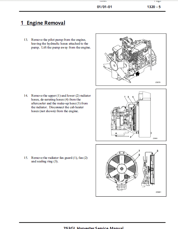 John Deere 753GL Tracked Harvester Repair Technical Manual (S.N 001027 – 001031) Workshop Guide