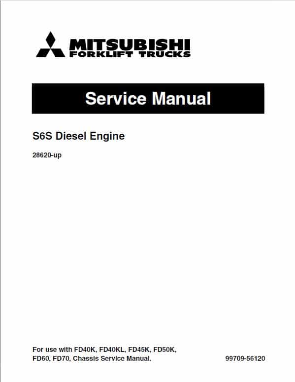 Mitsubishi FD40K, FD40KL, FD45K, FD50K Forklift Service Manual