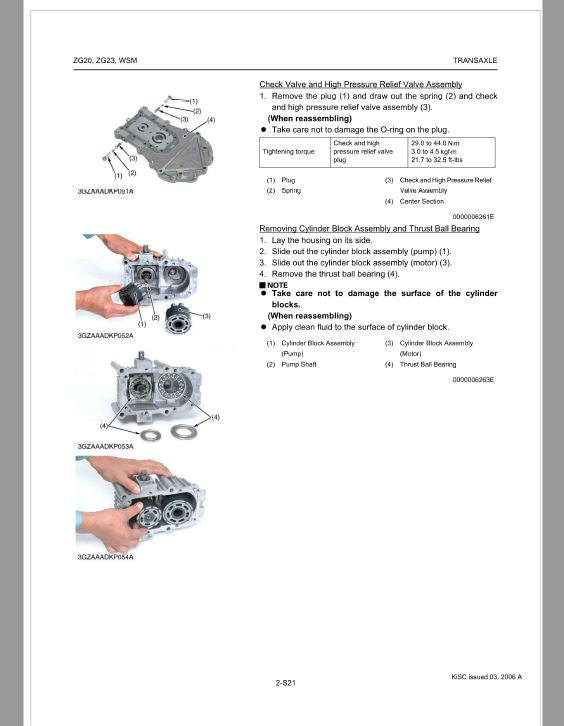 Kubota ZG20, ZG23 Zero Turn Mower Workshop Repair Manual