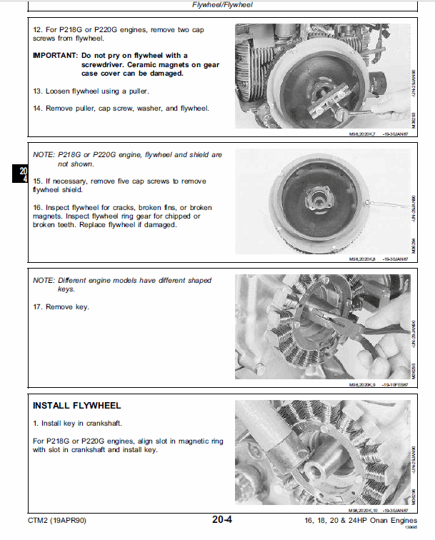 John Deere 16, 18, 20, 24HP Onan Engines Technical Manual  (CTM2) Workshop Guide