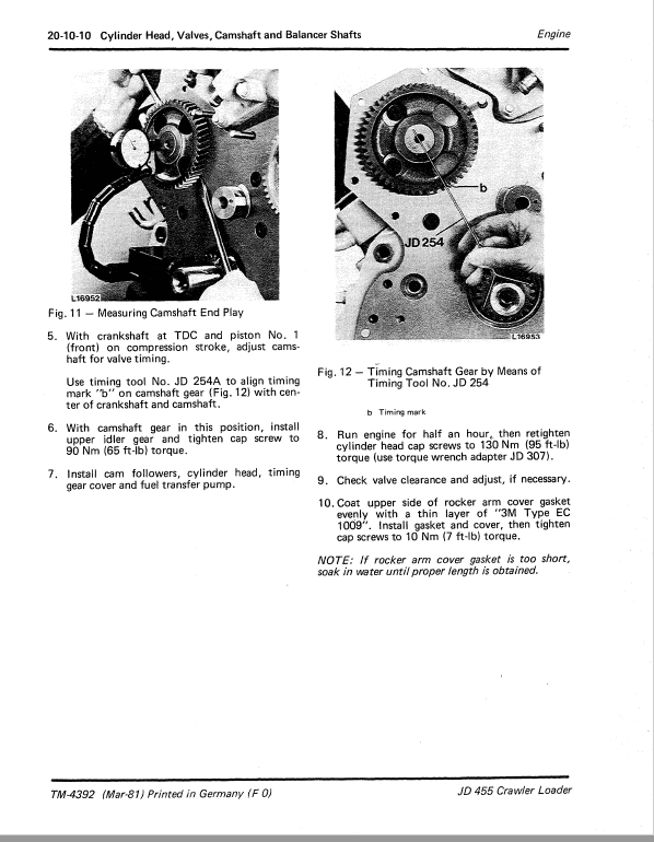 John Deere 455 Crawler Loader Repair Technical Manual (TM4392) Workshop Guide
