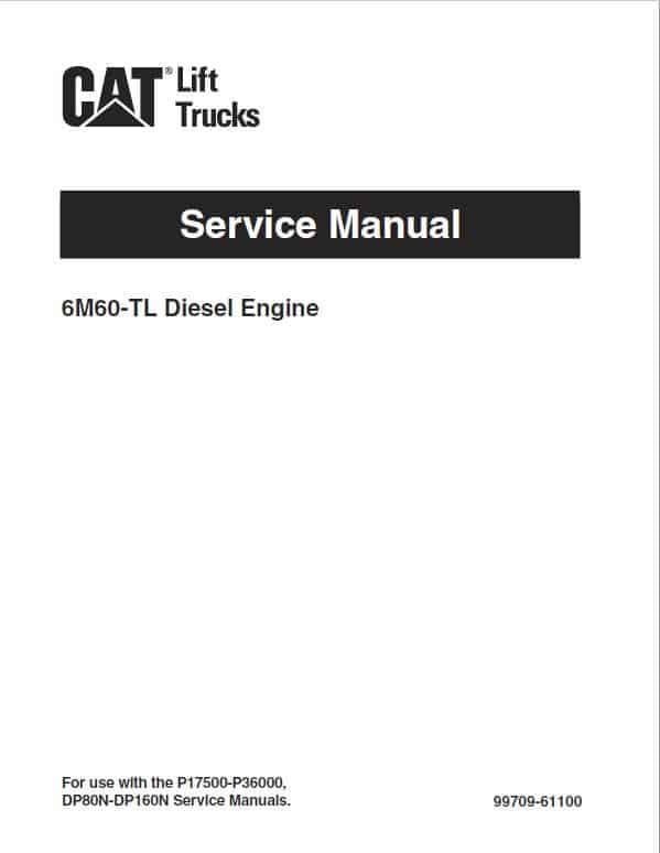 CAT DP80N, DP90N Forklift Lift Truck Service Manual
