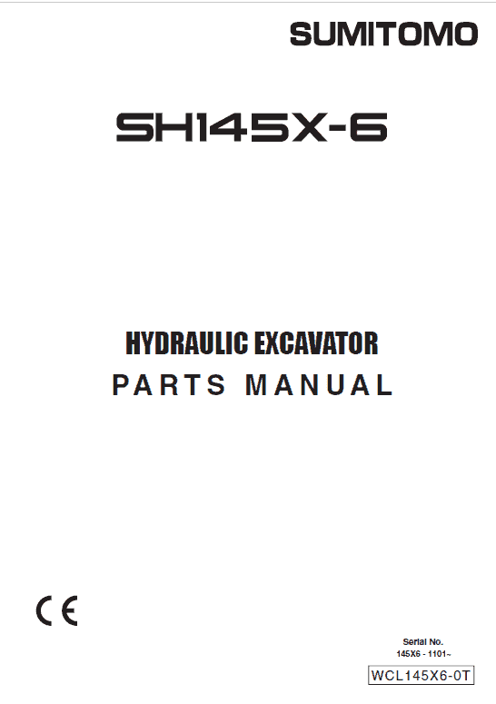 Sumitomo SH145X-6 Hydraulic Excavator Repair Service Manual