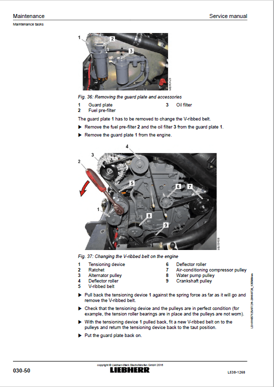 Liebherr L538 Type 1268 Wheel Loader Service Manual