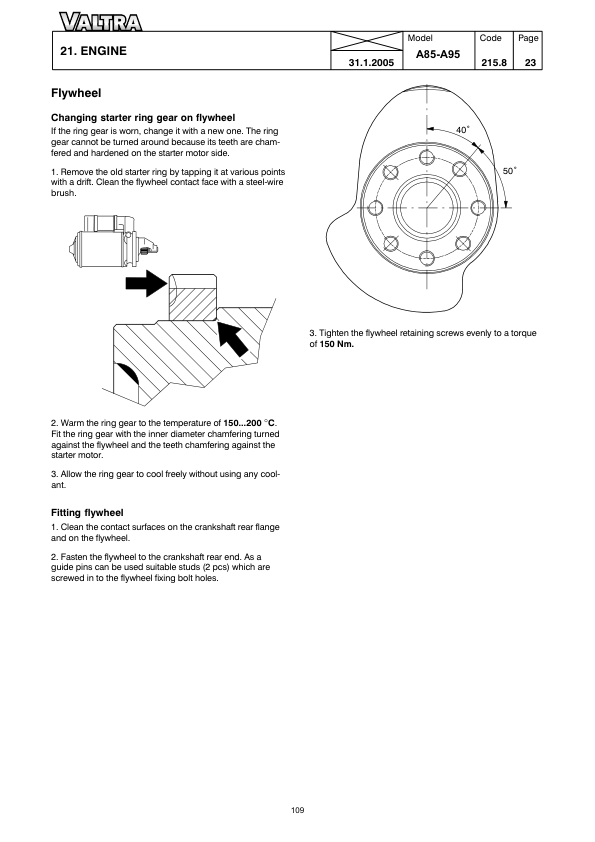 Valtra A85, A95 Tractors Service Repair Manual