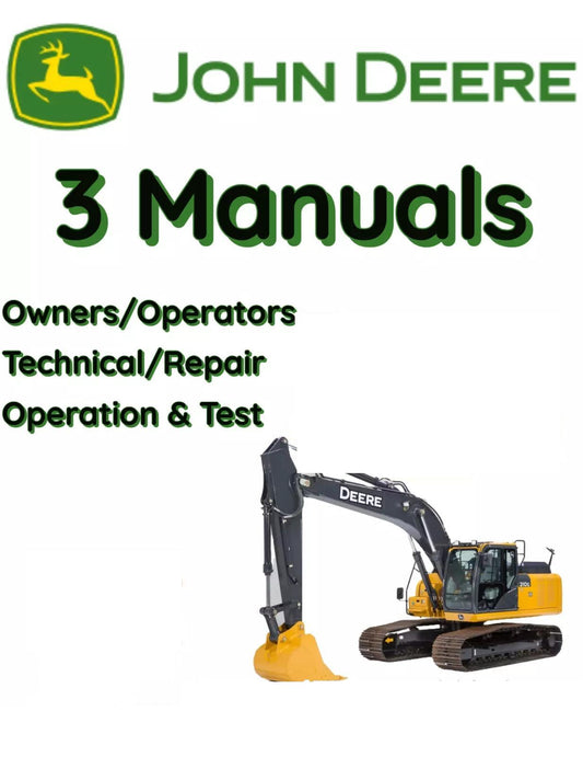 JOHN DEERE 200D EXCAVATOR OWNERS TECHNICAL OPERATION & TEST MANUAL