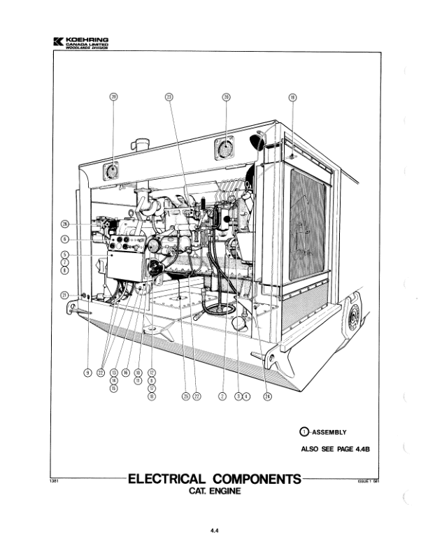 Koehring K4FB, K4L Loaders Parts Catalog Manual Workshop Guide