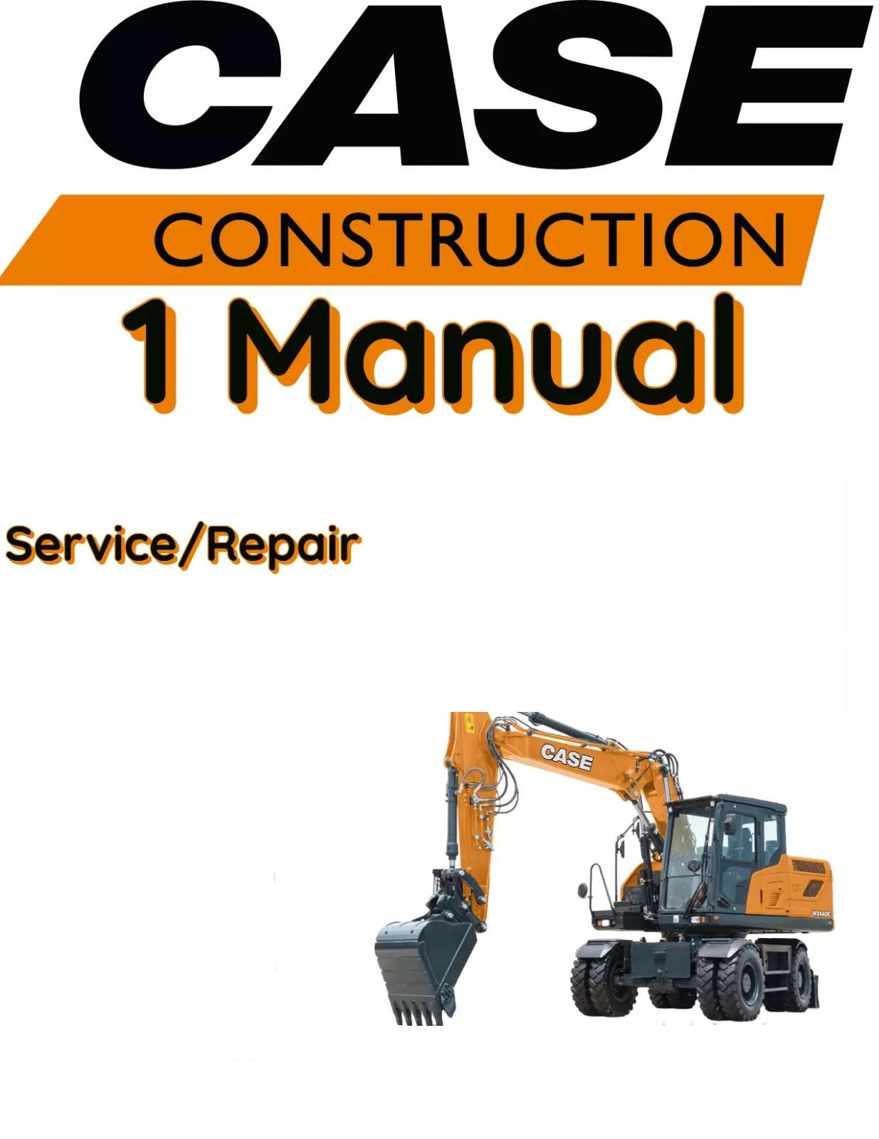 CASE WX145 WHEELED EXCAVATOR SERVICE REPAIR SHOP MANUAL