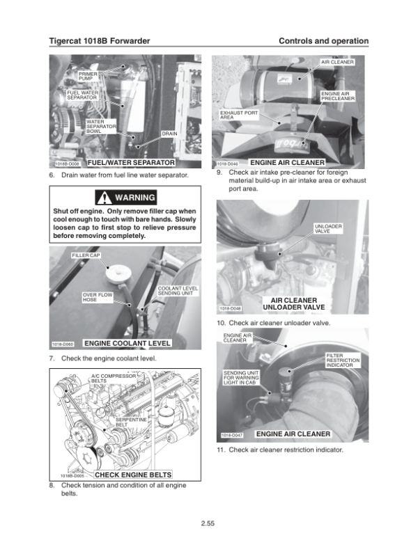 Tigercat 1018B Forwarder Operators Manual