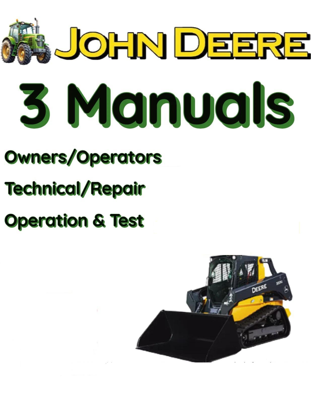 JOHN DEERE 328E SKID STEER LOADER OWNERS SERVICE TEST REPAIR MANUAL   FILE