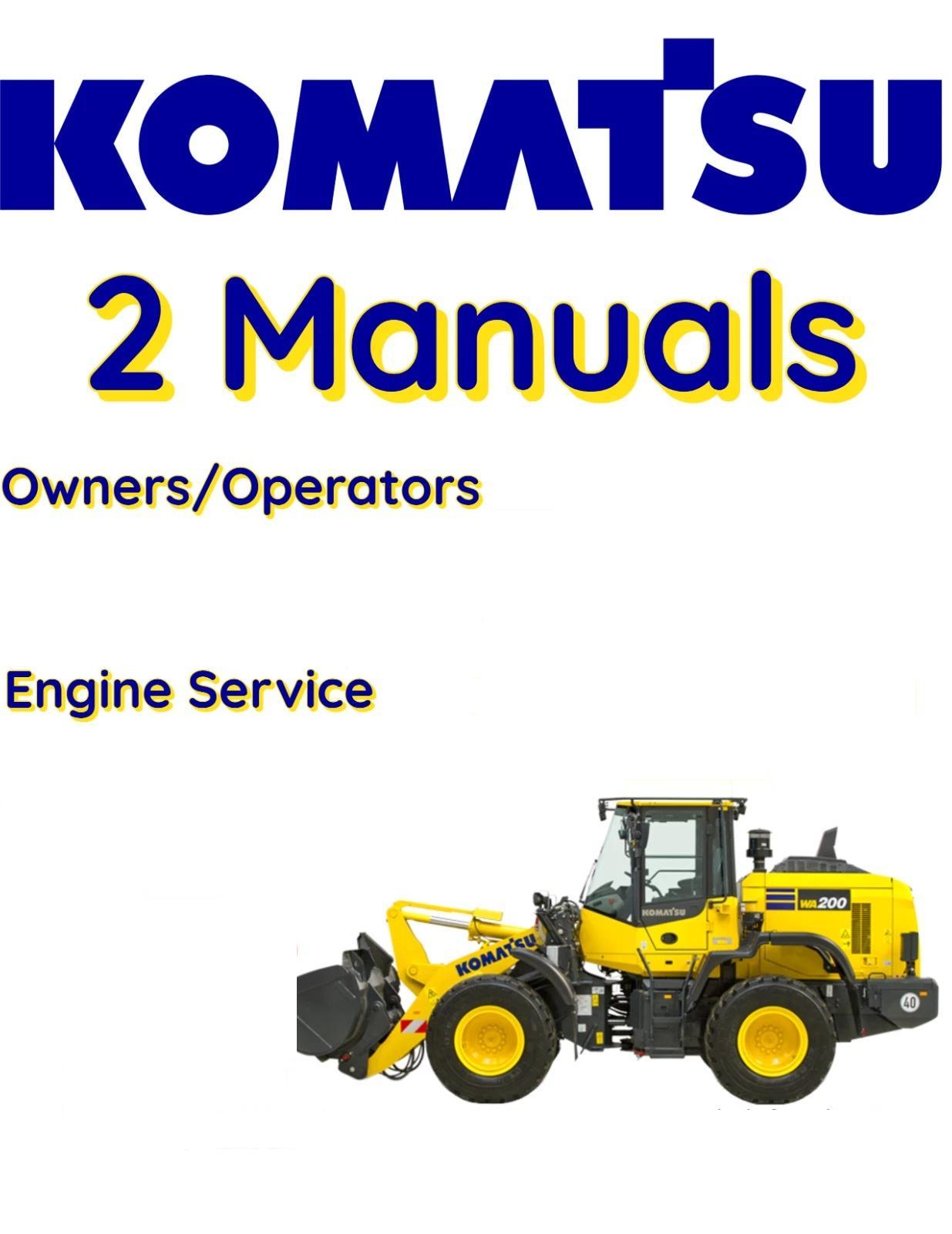 KOMATSU WA420-1 WHEEL LOADER ENGINE SERVICE REPAIR OWNERS MANUALS  S