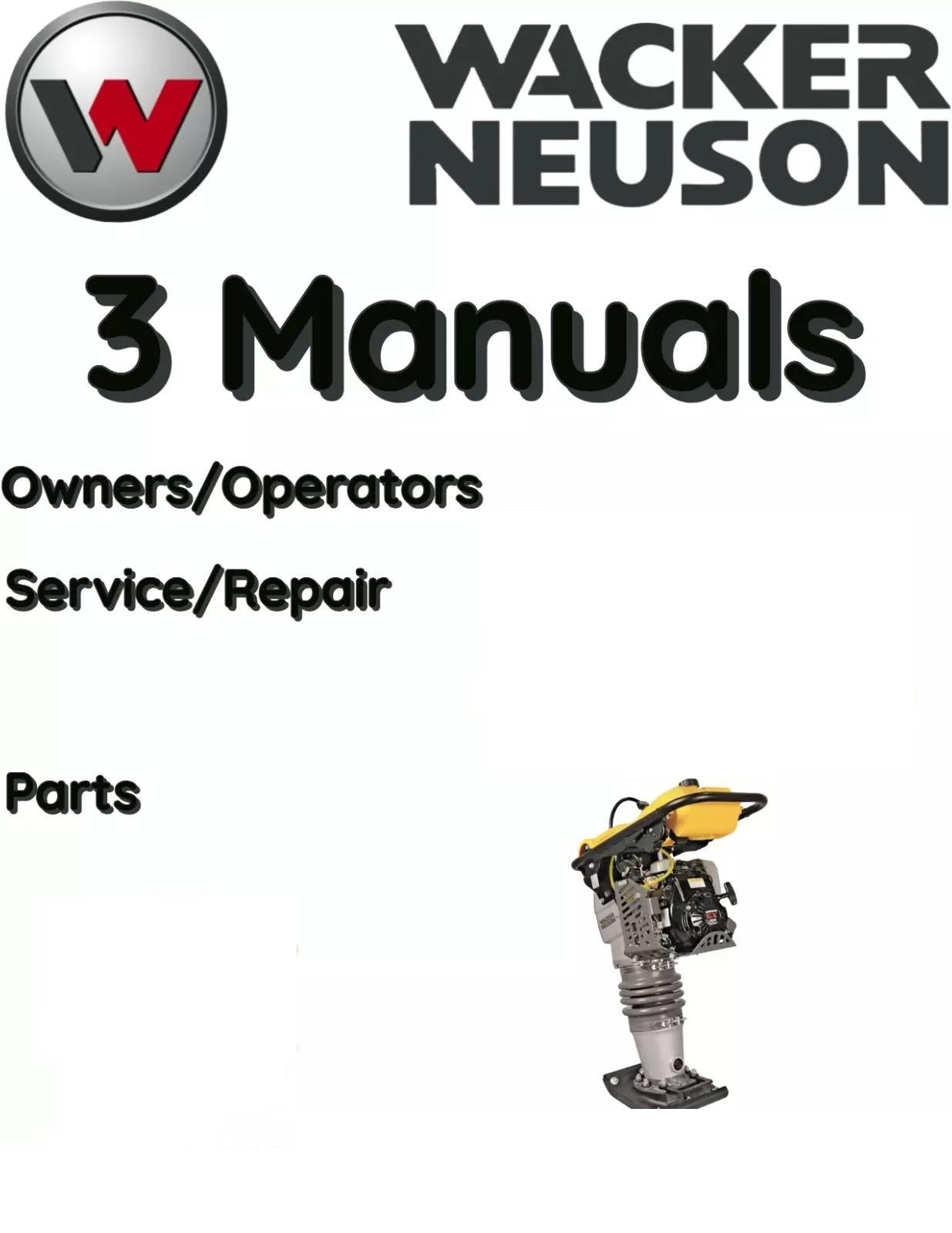 WACKER NEUSON BS60 VIBRATORY RAMMER OPERATOR SERVICE PARTS REPAIR MANUAL