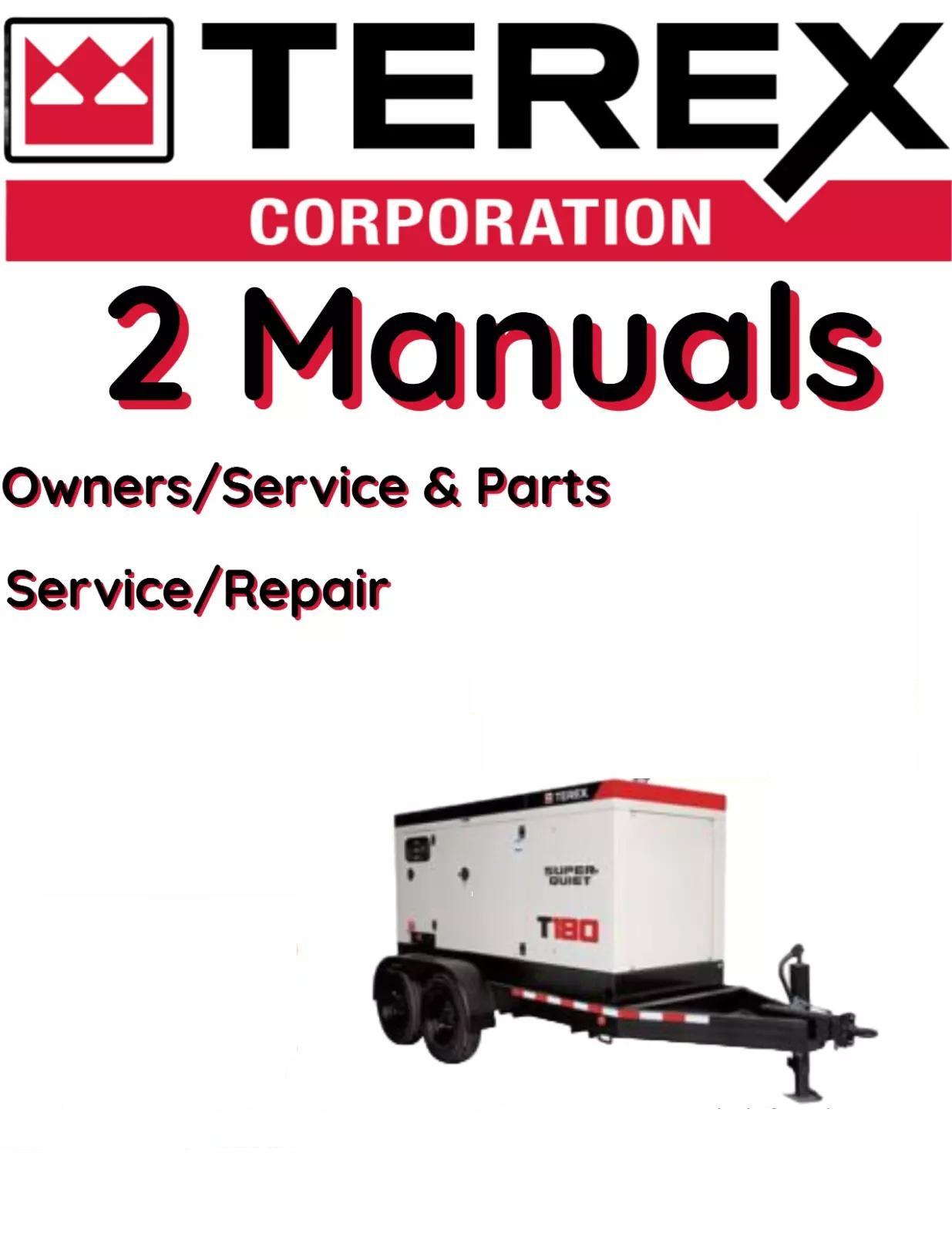 TEREX T70 GENERATOR OPERATORS SERVICE PARTS REPAIR OWNERS MANUAL