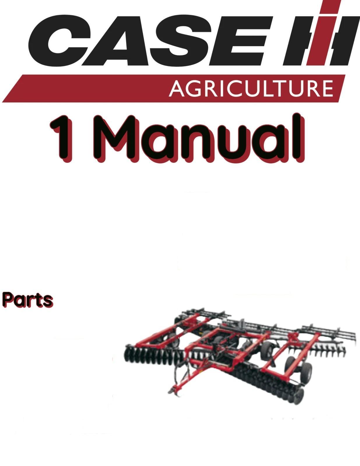 CASE IH HM250 TILLAGE CULTIVATOR DISK MANUAL PARTS