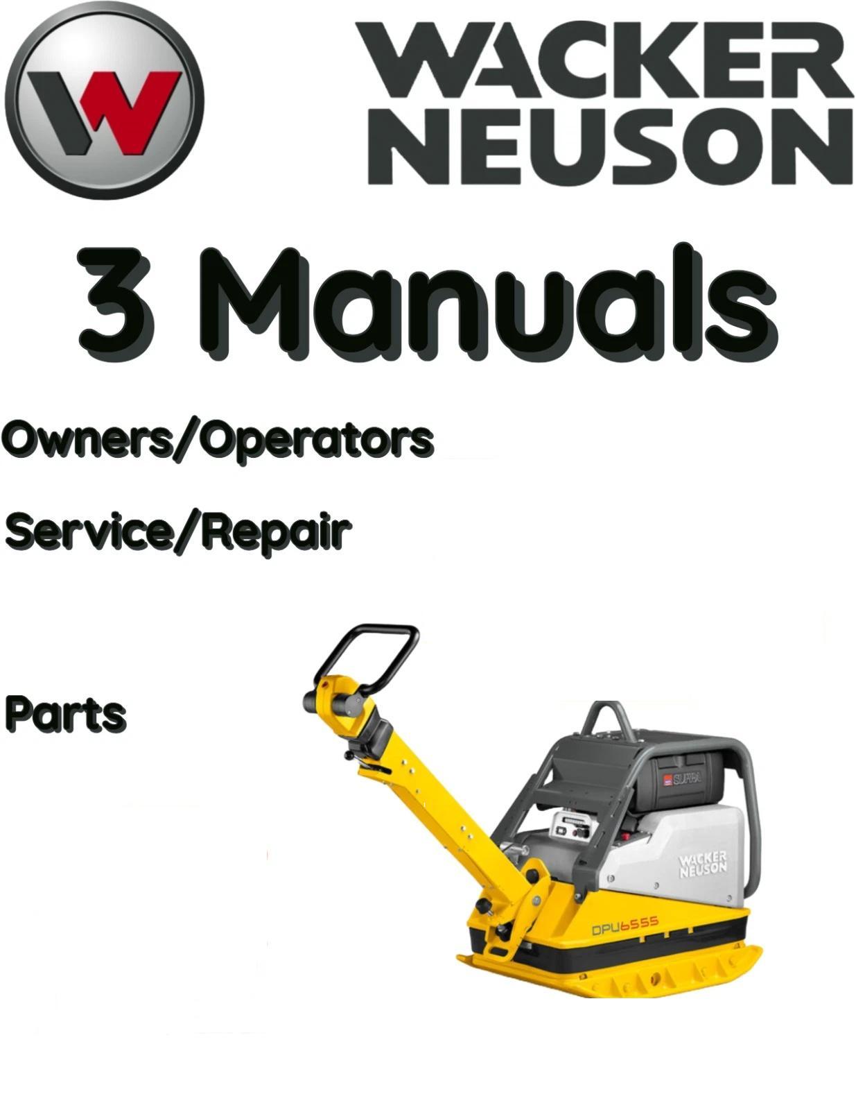WACKER NEUSON VPH70 VIBRATORY PLATE OPERATORS SERVICE PARTS MANUAL