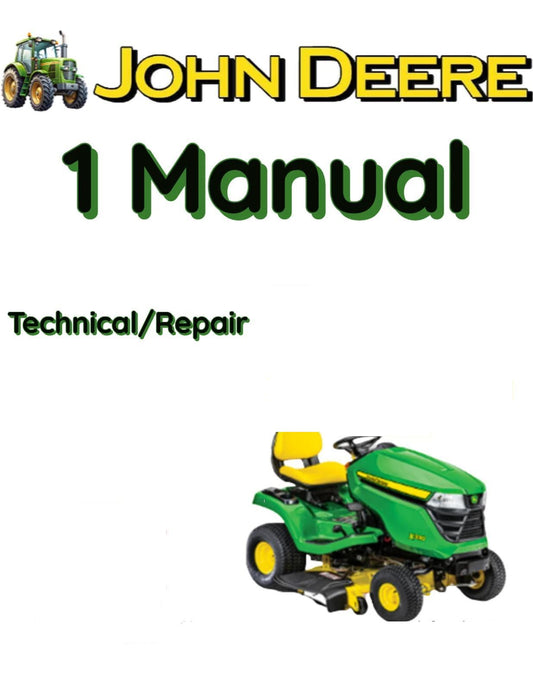JOHN DEERE 332 LAWNMOWER TRACTOR MANUAL SERVICE REPAIR SHOP   FILE