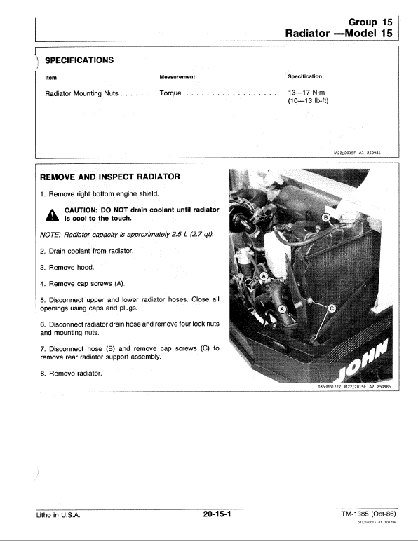 John Deere 15 and 25 Excavator Repair Technical Manual Workshop Guide