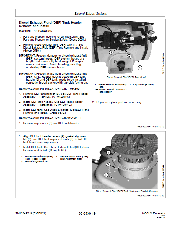 John Deere 160GLC Excavator Repair Technical Manual (S.N after F055671 -) Workshop Guide