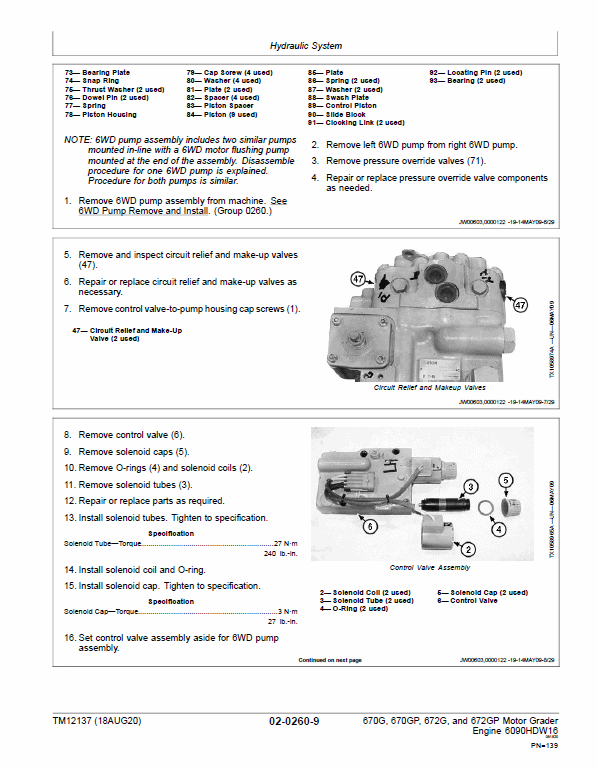 John Deere 670G, 670GP, 672G, 672GP Grader Manual (S.N 634380 – 656507 & Engines W16) Workshop Guide