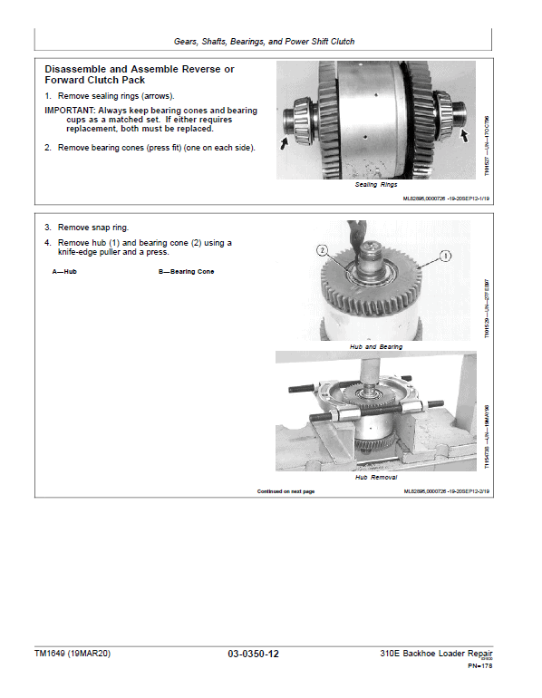 John Deere 310E Backhoe Loader Repair Technical Manual Workshop Guide