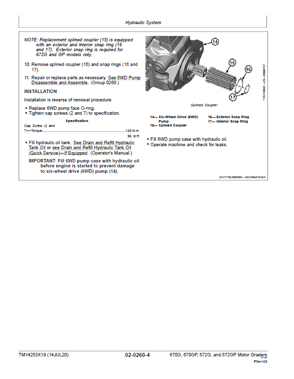 John Deere 670G, 670GP, 672G, 672GP Grader Technical Manual (S.N 680878 & C003007 – ) Workshop Guide