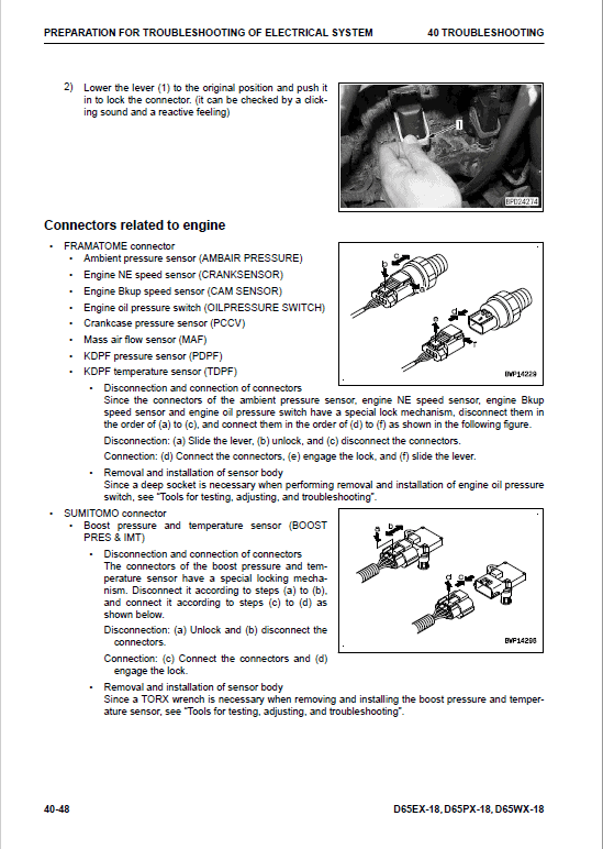 Komatsu D65EX-18, D65PX-18, D65WX-18 Dozer Service Manual Workshop Guide