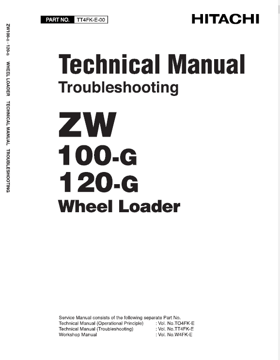 Hitachi ZW100-G, ZW120-G Wheel Loader Service Repair Manual Workshop Guide