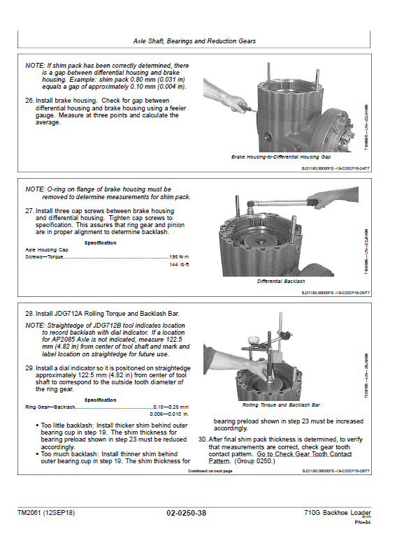 John Deere 710G Backhoe Loader Repair Technical Manual Workshop Guide