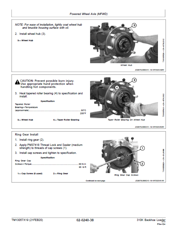 John Deere 310K Backhoe Loader Repair Technical Manual (S.N after C000001 – ) Workshop Guide