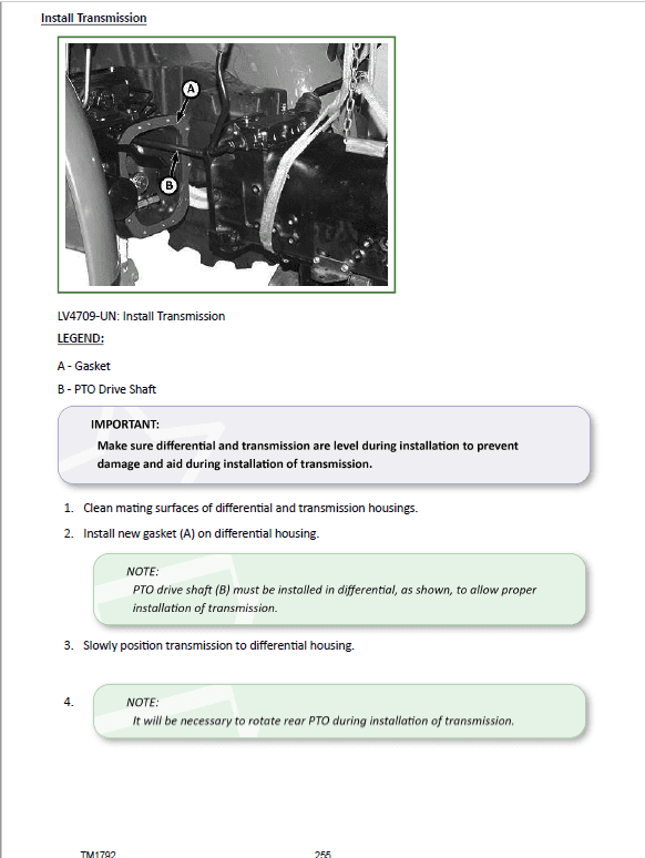 John Deere 5105, 5205 Tractors Repair Technical Manual Workshop Guide