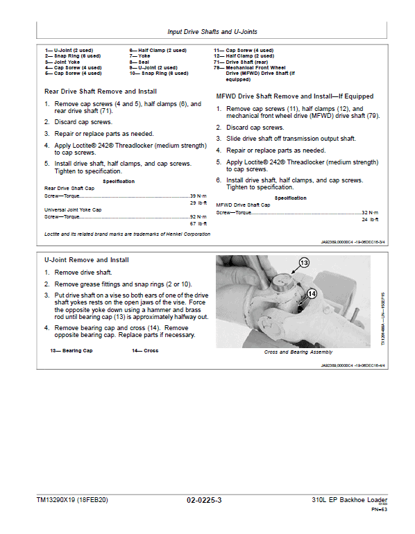 John Deere 310L EP Backhoe Loader Technical Manual (S.N after G273920 – G329327 ) Workshop Guide