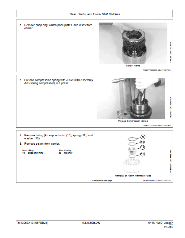 John Deere 644K 4WD Loader Technical Manual (S.N. after F658218 – ) Workshop Guide