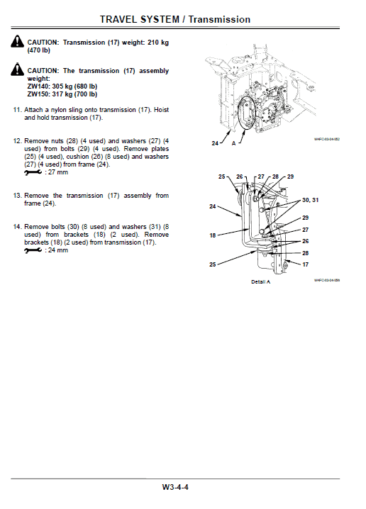 Hitachi ZW140, ZW150 Wheel Loader Service Repair Manual Workshop Guide