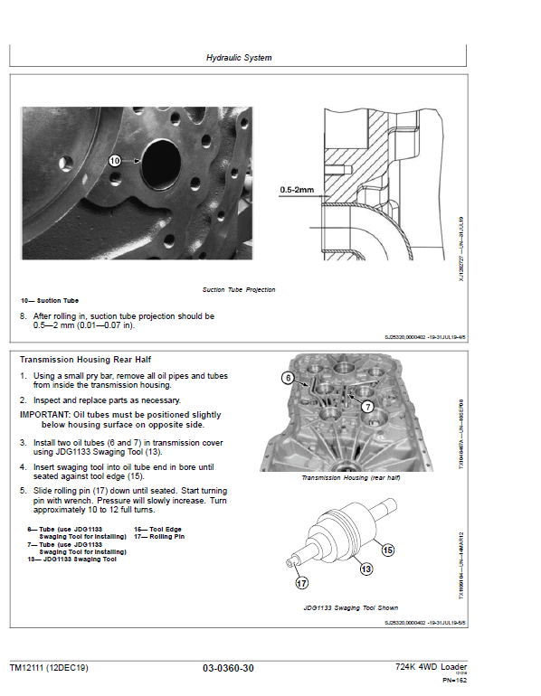 John Deere 724K 4WD Engine 6090HDW13 (iT4) Technical Manual (S.N 634315 – 658064) Workshop Guide