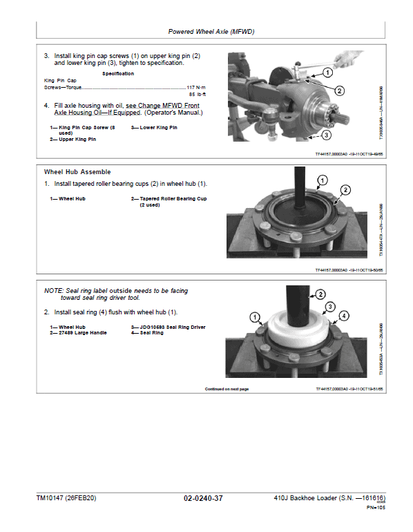 John Deere 410J Backhoe Loader Repair Technical Manual (S.N before – 161616 ) Workshop Guide