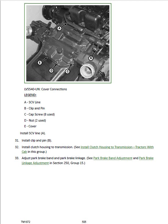 John Deere 5320N, 5420N, 5520N Tractor Repair Technical Manual Workshop Guide