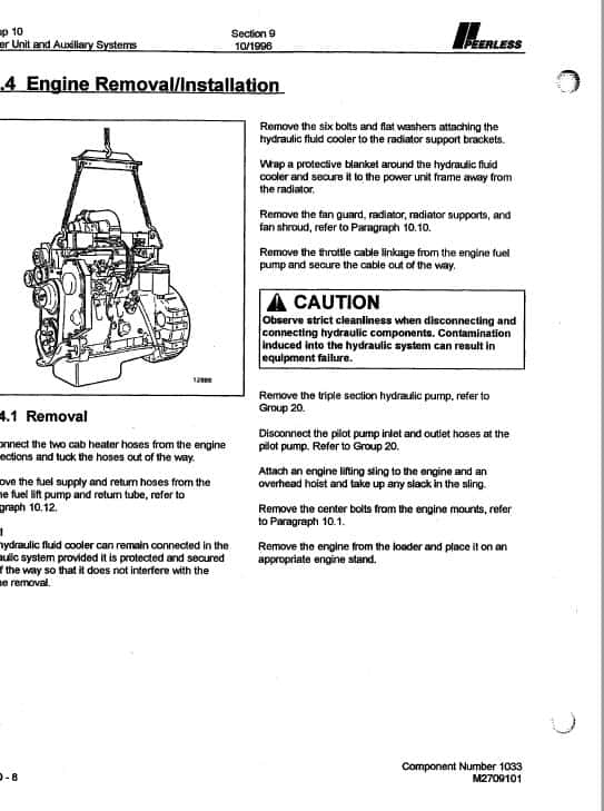 Peerless 2170B, 2770 Loader Service Repair Manual (CB1066-CE1313, 961314 and Up) Workshop Guide