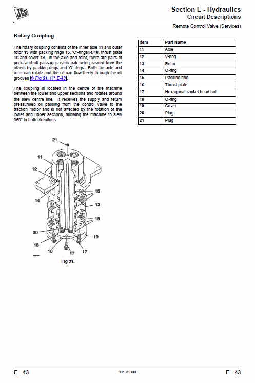 JCB JS120 Tracked Excavator Service Manual Workshop Guide