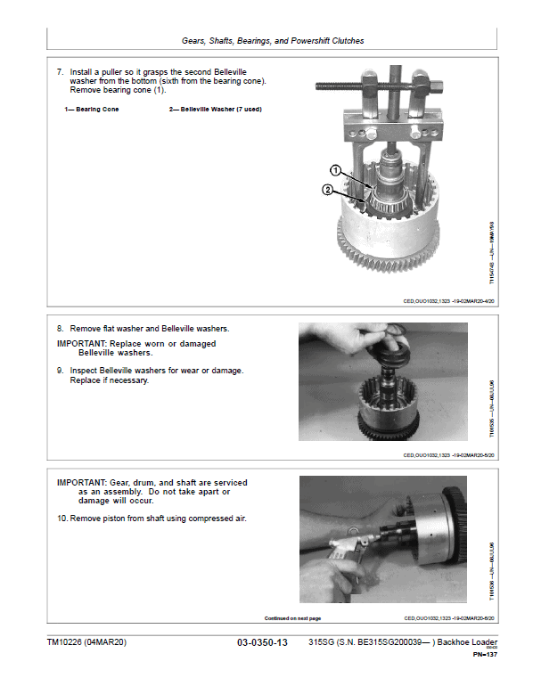 John Deere 315SG Backhoe Loader Repair Technical Manual (S.N after BE315SG200039 – ) Workshop Guide