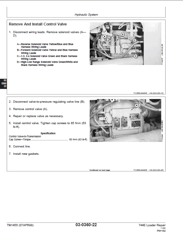 John Deere 744E Loader Repair Technical Manual Workshop Guide