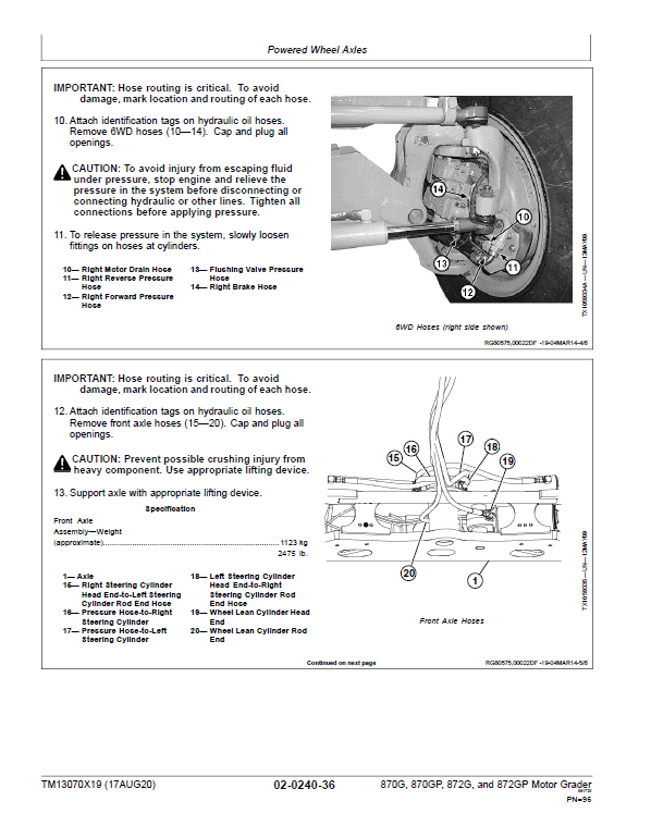 John Deere 870G, 870GP, 872G, 872GP Grader Technical Manual (S.N 656729 -678817) Workshop Guide