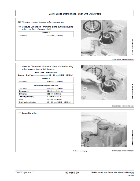 John Deere 744H and 744H MH Loader Repair Technical Manual Workshop Guide