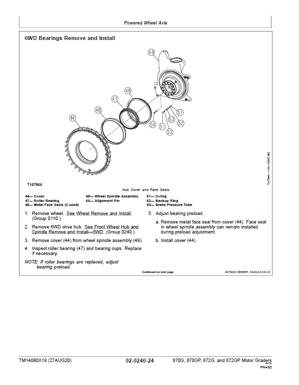 John Deere 870G, 870GP, 872G, 872GP Grader Technical Manual (S.N 680878 – 680877 ) Workshop Guide