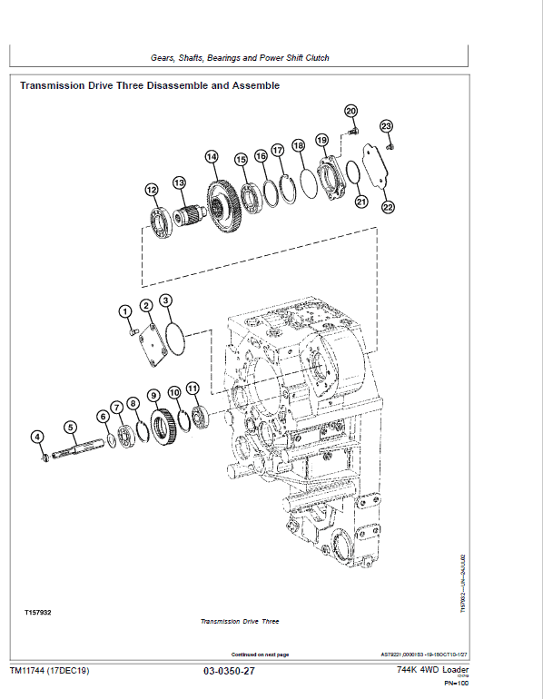 John Deere 744K 4WD Engine 6090HDW12 (iT4) Technical Manual (S.N 630720 – 664577) Workshop Guide