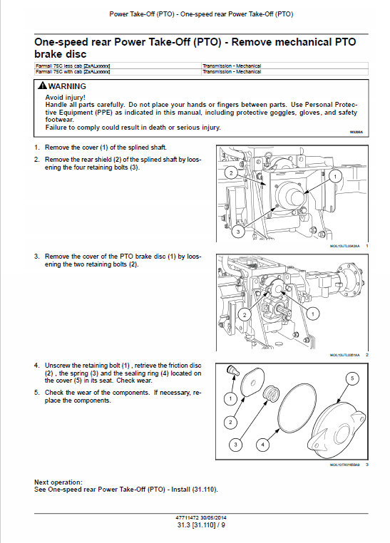 Case Farmall 75C Efficient Power Tractor Service Manual Workshop Guide