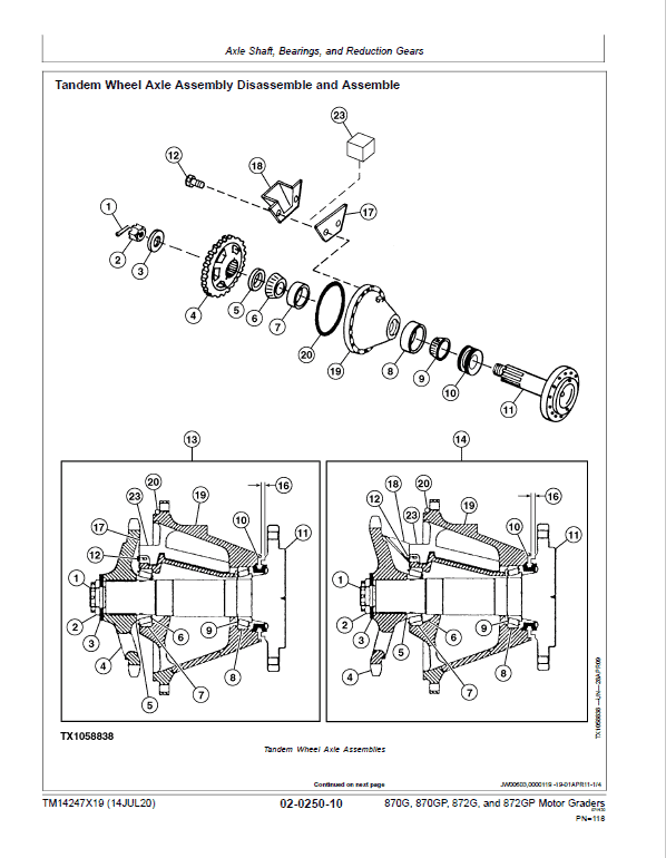 John Deere 870G, 870GP, 872G, 872GP Grader Technical Manual (S.N F680878 & L700954 – ) Workshop Guide