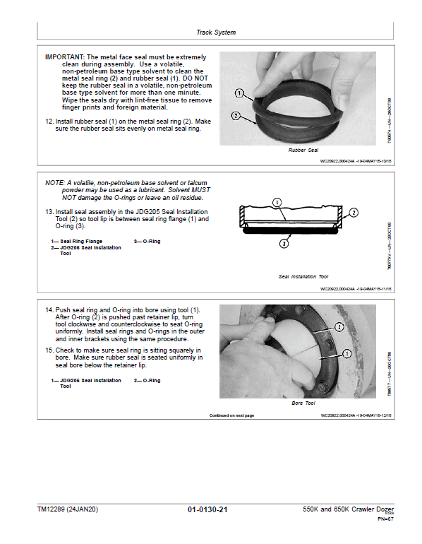 John Deere 550K, 650K Crawler Dozer Technical Manual (SN. from E216396-E275533) Workshop Guide